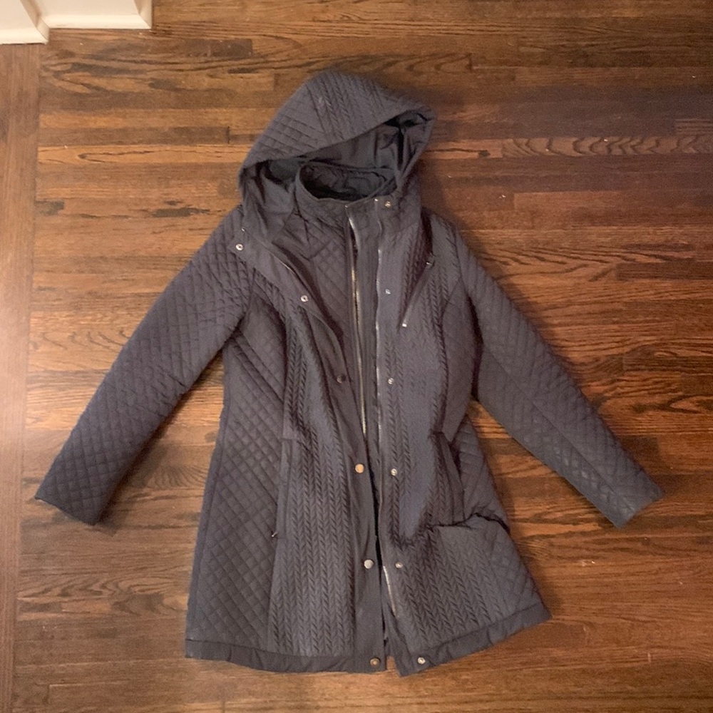 Grey quilted Liverpool coat - size S